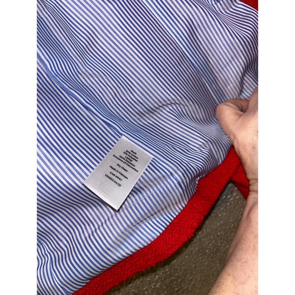 Talbots Barclays Preppy Academia Old Money Twee Red Gray Blazer - Picture 10 of 12